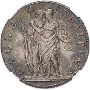 Gaule subalpine (1800-1802). 5 francs An 10 (1802), Turin.