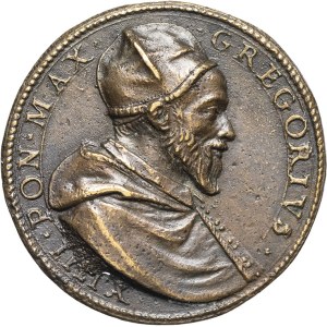 Vatican, Gregory XIV (1590-1591). Medal, election to the pontificate, by Niccolò de Bonis ND (1590, later cast), Rome.