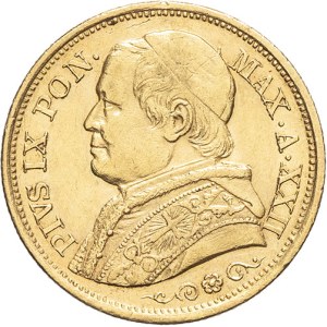 Vatican, Pius IX (1846-1878). 20 lire 1868 - Year XXII, R, Rome.