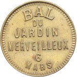 Louis II (1922-1949). Token, Monte Carlo casino gala, bal du jardin merveilleux March 6, 1925.