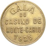Louis II (1922-1949). Token, Monte Carlo casino gala, bal du jardin merveilleux March 6, 1925.