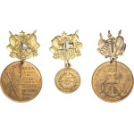 Nicolas II (1894-1917). Lot of 3 popular medals, Russian visits to France 1893-1896.