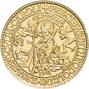 Valais (kanton), diecezja Sion (Sitten), Mathieu Schiner (1499-1522). Medal, redukcja guldinera 1501 (mennica 2 poł. XX w.).