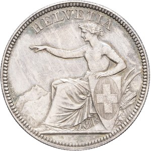Swiss Confederation (1848 to present). 5 francs, Helvetia assise 1874, B, Bern.