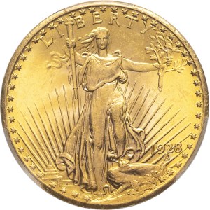 République fédérale des États-Unis d’Amérique (1776-à nos jours). 20 dollars Saint-Gaudens 1928, Philadelphie.