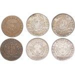 Tokens. Lot of 6 tokens, Grand Masters of the University 1657, 1699, 1747, Paris.