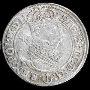 Srebro (Ag) Średnica: 28 mm Waga: 3,76 g NOWOŻYTNE MONETY POLSKIE ZYGMUNT III WAZA (1587-1632) Szóstak koronny - 16...