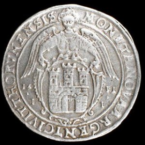 Srebro (Ag) Średnica: 42,5 mm Waga: 28,20 g NOWOŻYTNE MONETY POLSKIE ZYGMUNT III WAZA (1587-1632) Talar toruński - ...