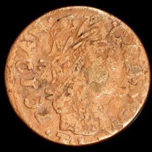 Średnica: 16,5 mm Waga: 1,43 g NOWOŻYTNE MONETY POLSKIE JAN KAZIMIERZ (1648-1668) Szeląg litewski - 1666 nie notowa...