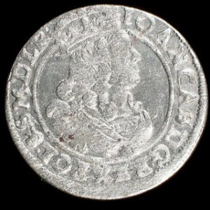 Srebro Średnica: 25 mm Waga: 3,06 g NOWOŻYTNE MONETY POLSKIE JAN KAZIMIERZ (1648-1668) Szóstak koronny - 1664 AT Li...