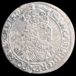 Srebro (Ag) Średnica: 30 mm Waga: 6,11 g NOWOŻYTNE MONETY POLSKIE JAN KAZIMIERZ (1648-1668) Ort koronny - 1659 AT M...