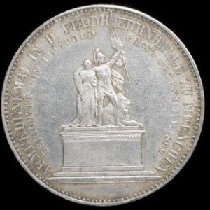 Srebro (Ag) Średnica: 40,5 mm Waga: 34,22 g MEDALE ZAGRANICZNE NIEMCY - BAWARIA MEDAL PAMIĄTKOWY 1892 r. Popiersie ...