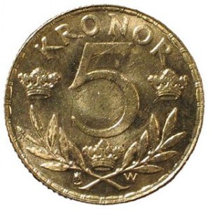 5 Koron 1920, Fr.97 (74), Au, w. 2,24 g