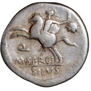 Denar, M. Sergius Silus, 116-115 p.n.e, Syd.534 Sear RC 163, w.3,63 g, Ø 18 mm