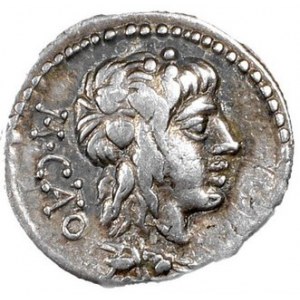 Kwinar, M. Porcius Cato, 89 p.n.e, Syd.597 c, Sear RC 248, w.2,12 g, Ø 14 mm