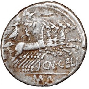 Denar, L. Julius Bursio 85 p.n.e, Syd.728 Sear RC 268, w.3,92 g, Ø 18 mm