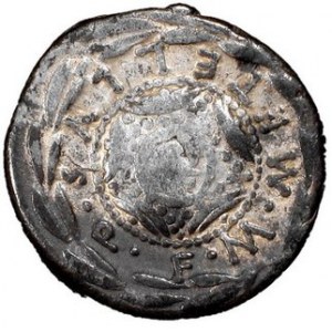 Denar pamiątkowy, M. Caecilius. Metellus Q.F. 82 - 80 p.n.e, Syd.919, Sear RC 293, w.3,83 g, Ø 17 mm, rzadszy typ