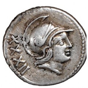 Denar, P. Satrienus, 77 p.n.e, Syd.781a Sear RC 319, w.4,0 g, Ø 17 mm, rzadki