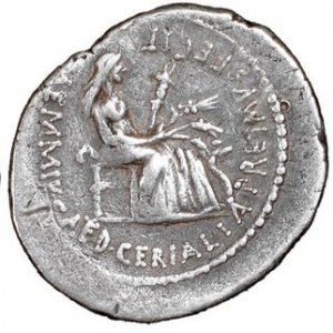 Denar, C. Memmius C. f., 56 p.n.e, Syd.921, Sear RC 388, w.3,74 g, Ø 20 mm, rzadszy typ