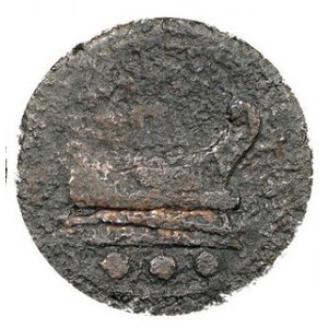 Quadrans, 211 - 207 p.n.e., Syd.143 c Sear RC 1037, w 10,23 g, Ø 24 mm, stara czarna patyna