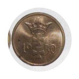1 Fenig 1930, CNG 508-IV, naturalny czerwony połysk na całej powierzchni