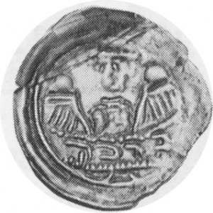 ND (1181-1202). AR Hebrew Bracteate (0.16 gm) (18mm). Gnesen Mint. Facing angel with large wings (Gumowski states that t...