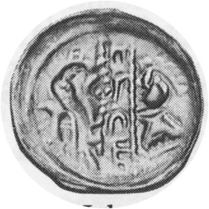 ND (1181-1202). AR Hebrew Bracteate (0.18 gm) (17mm). Gnesen Mint. Bust of Mieszko facing left,...