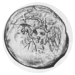 Duo of Denars. ND (1234-38). AR Denar (0.28 gm) (15.5mm). Cracow Mint. Facing bust with sword over shoulder INDRIh...