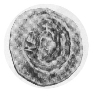 ND (1295-96). AR Bracteate (0.40 gm) (15mm). Posen Mint.