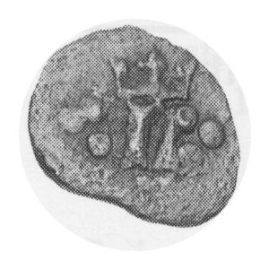 Red Russia. ND (1370-72). Copper Pule. Lemberg Mint. Crowned L / Crown. Gum. 377; Kop. (old) 28.3.II.rr; HCz. 5630 (R4)....
