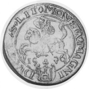 Pair of Lithuanian 1 Grosz Coins. 1535. AR 1 Grosz. Vilna Mint. Rider left, columns in shield / Eagle. Gum. 514;...