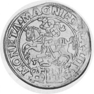 Two more Lithuanian Grosz coins struck to Polish standards. 1547. AR Grosz. Vilna Mint....