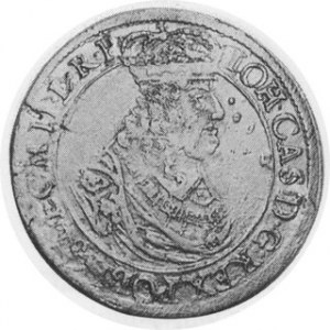1667. AR Ort (18 Groszy). Elbing Mint. Crowned and armored bust right / Angel's head over city arms in an ornate frame, ...