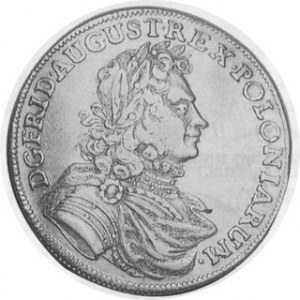 Saxony. 1701. AR 2/ 3 Talar. Dresden Mint. Laureate armored and draped bust of elector right /...