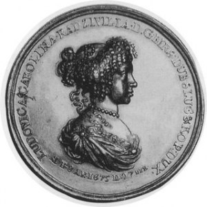 Lithuania. 1675. AR Medal, by John Hoehn, Jr. Danzig Mint. Commemorating the 8th birthday of Louise Caroline Radziwill (...