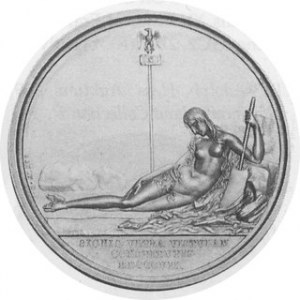 France. 1807. AR Medal, by Droz and Brenet. In memory of the French Army passing the river,...