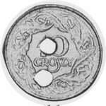 Nickel Errors and Possible Die Trials. 1923. 10 Groszy reverse brockage on thin flan. Le Locle Mint. As Y. 11. Rare!...