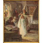 Czesław Borys JANKOWSKI (1862-1941), Przygotowanie do pierwszej komunii świętaj (155)