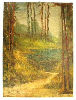 Marian Bogusz (1920 - 1980), Jezioro w lesie, 1975 (160)