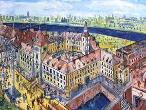 Paweł KLUZA, obraz olejny Warszawa 114x146 cm