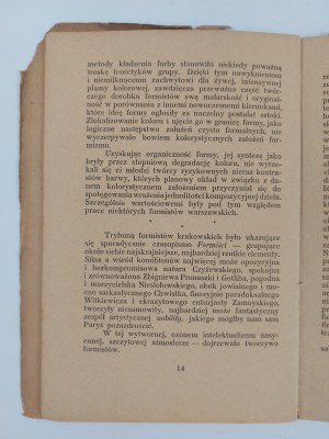 Konrad Winkler, Formiści polscy. Kraków, 1927 r.
