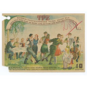 People's Republic of Poland, TPŻ donation token worth 10 zlotych, 1940s