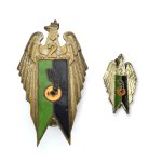 PSZnZ, Badge of the 2nd Motorized Artillery Regiment of the 1st Armored Division, along with a miniature