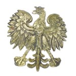 IIRP, eagle insignia worn on the helmets of State Police officers from 1936 to 1939, 95x85 mm—a rarity!