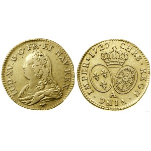 France, Louis d'or aux lunettes, 1727 A, Paris