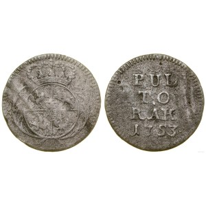 Poľsko, poltorak, 1753, Leipzig