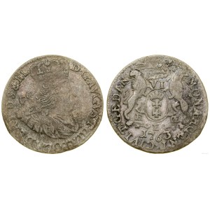 Polsko, šestipence, 1763, Gdaňsk