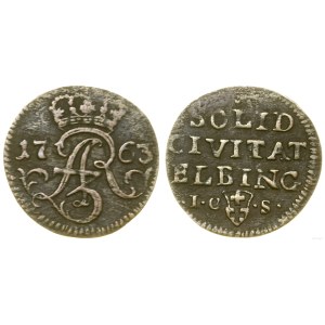 Poland, sheląg, 1763 I- C - -S-, Elbląg