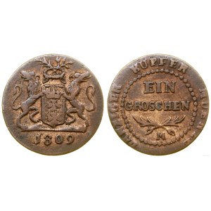 Poľsko, 1 grosz, 1809 M, Gdansk