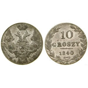 Polska, 10 groszy, 1840 MW, Warszawa